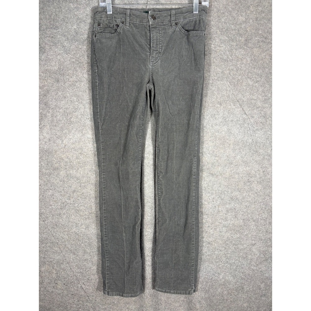 Lauren Ralph Lauren Womens Gray Corduroy Straight Leg‎ Pants Size 2 200671639019